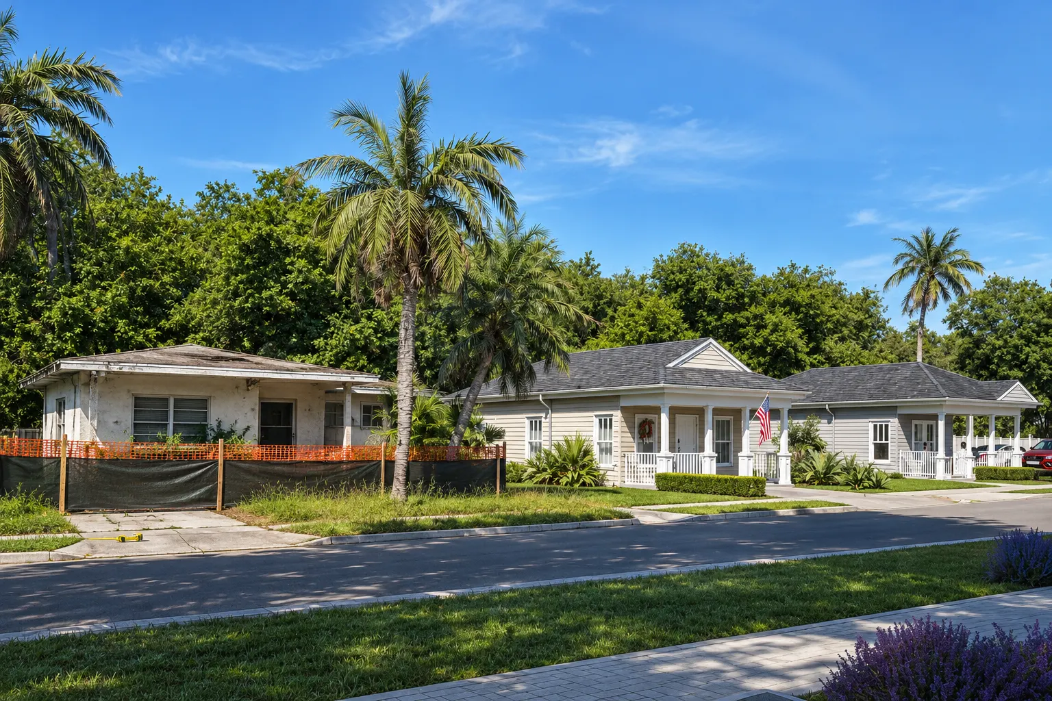 CBS house fenced off before demolition in Miami