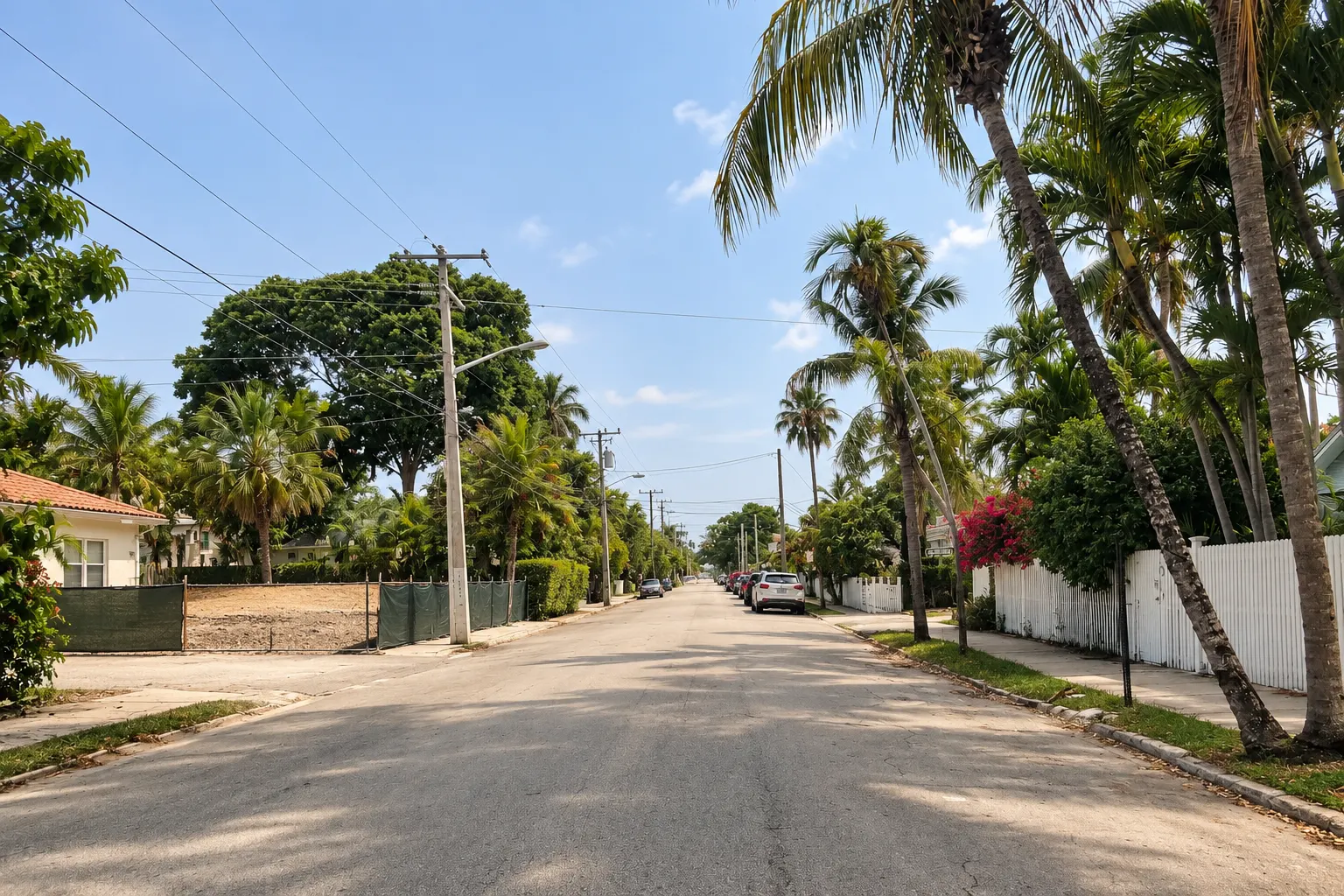 Cleared lot after a teardown in Hollywood, Florida