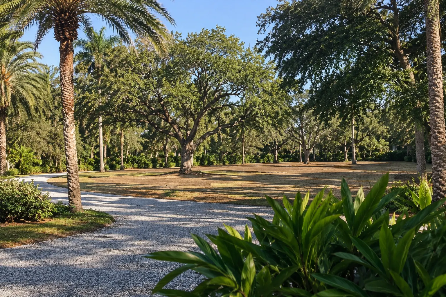 Wide Pinecrest lot graded after a house and pool removal